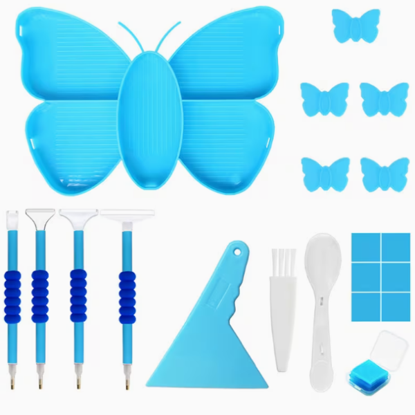Diamond Painting Tablett Schmetterling mit Stiften